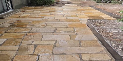 Front Pathway with interlocking pavers