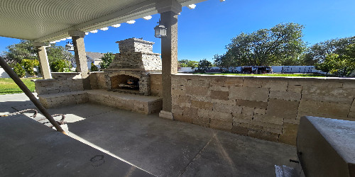 Large fire pit perfect for entertaining
