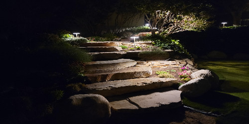 Patio with a decorative privacy screen